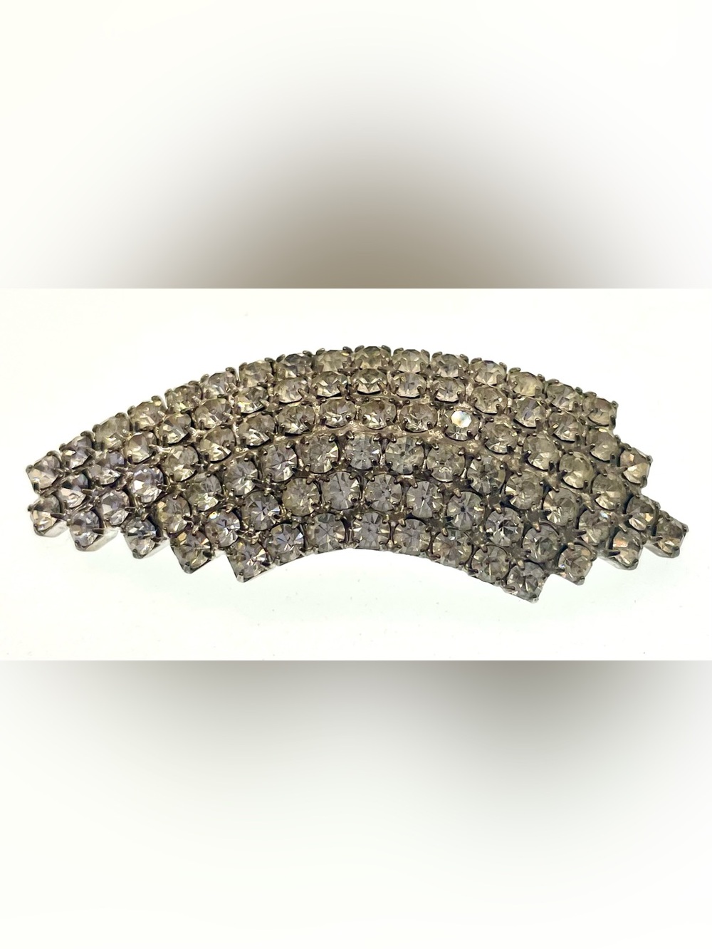 Vintage Mid-Century Art Deco Style Rhinestone Brooch